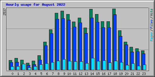 Hourly usage for August 2022